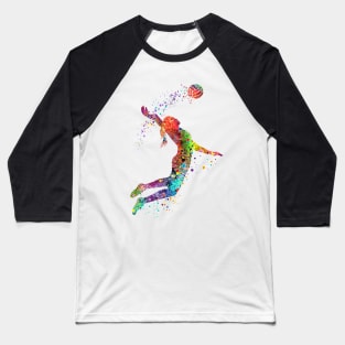 Volleyball Girl Watercolor Painting Art Print Sports Gifts Baseball T-Shirt